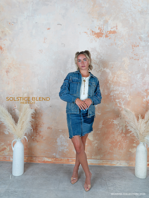 Stitch Code Mini Skirt - Tactical Denim Utility